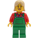 LEGO Female Farmer Green Overall Minifigure