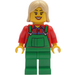 LEGO Kvinna Jordbrukare Grön Overall Minifigur