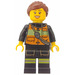 LEGO Female Firefighter With Brown Hair Minifigure