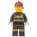 LEGO Female Firefighter With Dark Red Helmet Minifigure