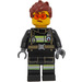 LEGO Female Firefighter met Glasses minifiguur