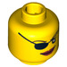 LEGO Female Head with Eyepatch  (Safety Stud) (64904 / 74110)