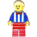 LEGO Vrouwelijk IJsje Seller in Blauw Striped Shirt Minifiguur