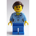 LEGO Female in Blauw Clothes en Wearing een Pendant minifiguur