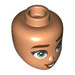 LEGO Female Minidoll Head with Grey Eyes and Brown Lips (Isabella) (92198 / 101102)
