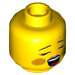 LEGO Female Minifigure Head with Red Cheeks and Open, Singing Mouth (Recessed Solid Stud) (3626 / 21342)