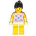 LEGO Female Paradisa with Blue Flowers Torso and Black Ponytail Hair Minifigure