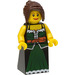 LEGO Female Peasant with Dark Green Robe Minifigure