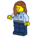 LEGO Female Police Officer with Dark Orange Hair Minifigure