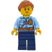 LEGO Female Polizei Officer mit Freckles und Pferdeschwanz Minifigur