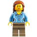LEGO Female Research Scientist with Medium Blue Torso Minifigure