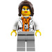 LEGO Vrouwelijk Research Scientist met Wit Torso Minifiguur