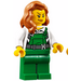 LEGO Female Robber  in Green Overalls  Minifigure