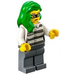 LEGO Female Robber mit Bright Green Haar Minifigur