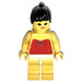 LEGO Female Surfer in red Swim Coat Minifigure