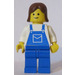 LEGO Female mit Blau Overalls Minifigur