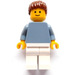 LEGO Female with Plain Sand Blue Torso Minifigure