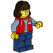LEGO Female with Red Jacket and Glasses Minifigure