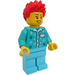 LEGO Female avec rouge Pointu Cheveux Figurine
