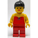 LEGO Weiblich mit Rot oben Minifigur