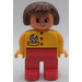 LEGO Female with Wrench in Pocket (upwards nose)