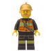 LEGO Fire Chief with Gold Helmet and Safety Vest Minifigure