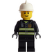 LEGO Brandmand Bob med Uniform og hvid Hjelm Minifigur