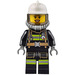 LEGO Firefighter Female met Geel Airtanks minifiguur