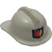 LEGO Firefighter Helmet with Brim with White Helmet With Logo Fire Helmet (3834)