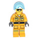 LEGO Brandweerman Piloot met Licht Blauw Vizier Minifiguur