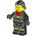 LEGO Feuerwehrmann mit Schwarz Haar Minifigur