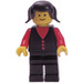 LEGO Brandmand med Sort Hår med Kort Pigtails Minifigur