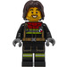 LEGO Firefighter met Dark Brown Haar minifiguur