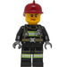 LEGO Brandweerman met Donkerrood Helm Minifiguur