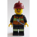 LEGO Brandweerman met Donkerrood Helm Minifiguur