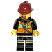 LEGO Firefighter With Dark Red Helmet Minifigure