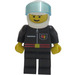 LEGO Feuerwehrmann mit Flamme Abzeichen und Weiß Helm Minifigur