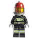 LEGO Firefighter mit Goatee Beard und Airtank Minifigur