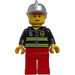 LEGO Firefighter with Silver Helmet Minifigure