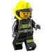 LEGO Firefighter with Vibrant Yellow Helmet Minifigure