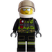 LEGO Feuerwehrmann mit Weiß Helm und Sicherheitsweste Minifigur