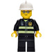 LEGO Brandmand med hvid Hjelm og Uniform Minifigur