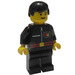 LEGO Brandweerman met Zipped Pak en Zwart Haar Minifiguur