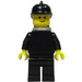 LEGO Fireman met Lucht Tanks, Zwart Brand Helm en Zwart Uniform minifiguur
