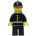 LEGO Brandmand med Luft Tanke, Sort Brandhjelm og Stickered Uniform Minifigur