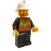 LEGO Fireman with Beard Minifigure