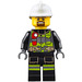 LEGO Fireman mit Schwarz Uniform Minifigur