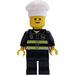LEGO Fireman with Chef&#039;s Hat Minifigure