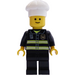 LEGO Feuerwehrmann mit Chef&#039;s Hut Minifigur