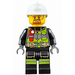 LEGO Pompier avec Casque et Barbe Minifigurine